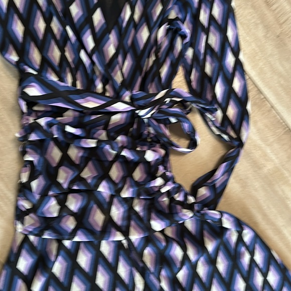 Diane Von FURSTENBERG Rilynn Mesh faux-wrap midaxi dress M - Picture 2 of 12